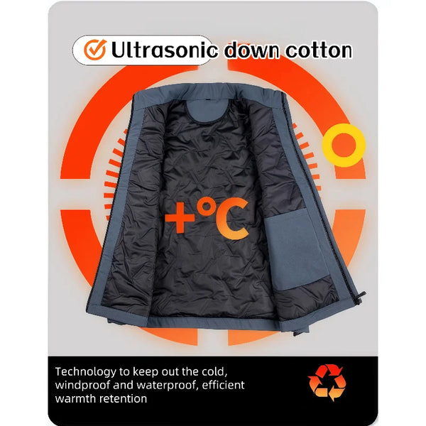 2026 Men's  Casual  multi-pocket Jacket solid color Winter warm photography Outerwear custom company logo team vest