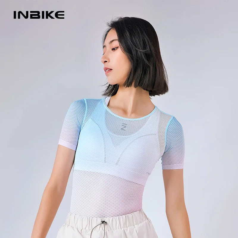 INBIKE 2024 New Women‘s Cycling Underwear Base Layer Bike Base Tops Bicycle Sweatshirt Tank Road Bike Undershirts Clothing
