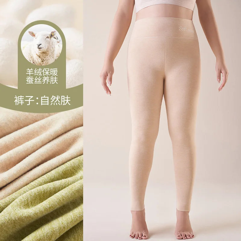 M-5XL Big Size Wool Velvet Warm Pajamas Pant New Autumn Winter Leggings Sleepwear For Sleeping Trousers Women Pantalon Pyjama