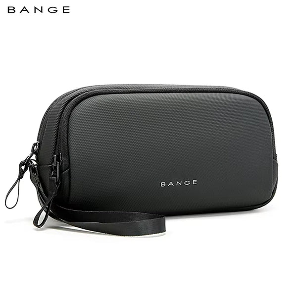 BANGE YKK Double Zipper Men Travel Organizers Portable Male Travel Bag Oxford Clutch Data Cable Storage Bags for Digital Product
