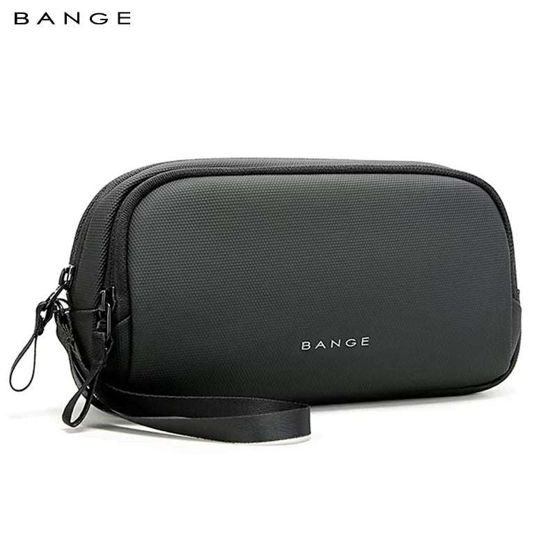 BANGE YKK Double Zipper Men Travel Organizers Portable Male Travel Bag Oxford Clutch Data Cable Storage Bags for Digital Product
