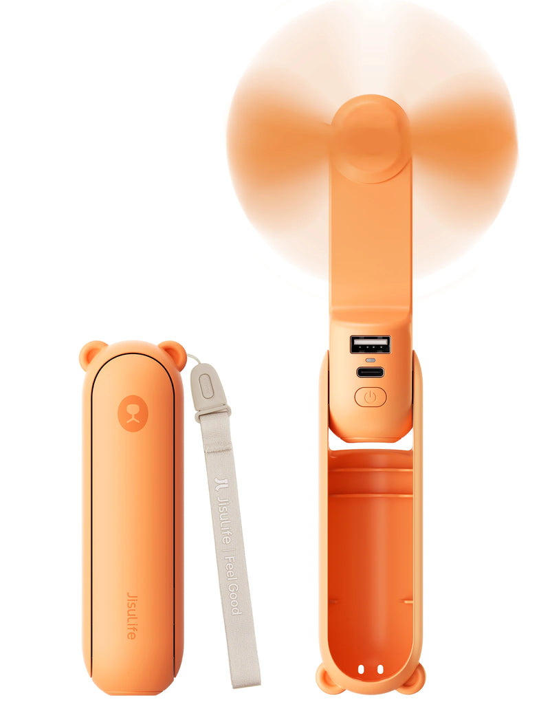 JISULIFE New Color Series F8 Portable Handheld Mini Fan 3 IN 1 USB Rechargeable with Power Bank, Flashlight, Pocket Design Fan
