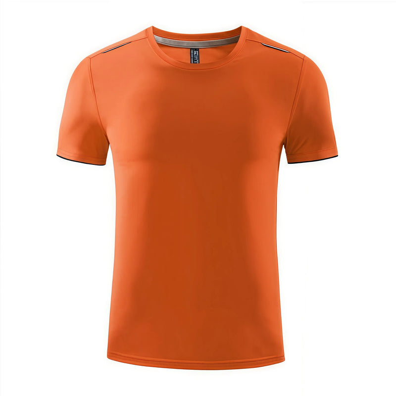 Summer Sports Safe Eye-Catching in Night Running 5XL 6XL Ice Silk Quick-Drying Round-Neck T-Shirt Cool Breathable Non-Sticky