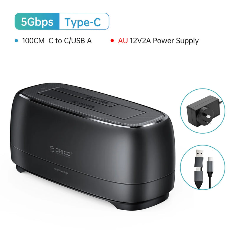 ORICO SATA to USB3.0 Hard Disk Docking Station for 2.5" 3.5" SSD Disk Case  5Gbps Speed HDD Docking Station Hard Drive Enclosure