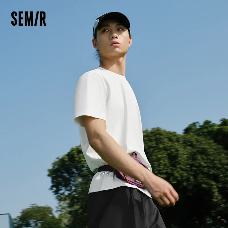 Semir Mens Tshirt 2026 Trendy Quick Dry UV Protection Antibacterial Knitted Couple Style Printed