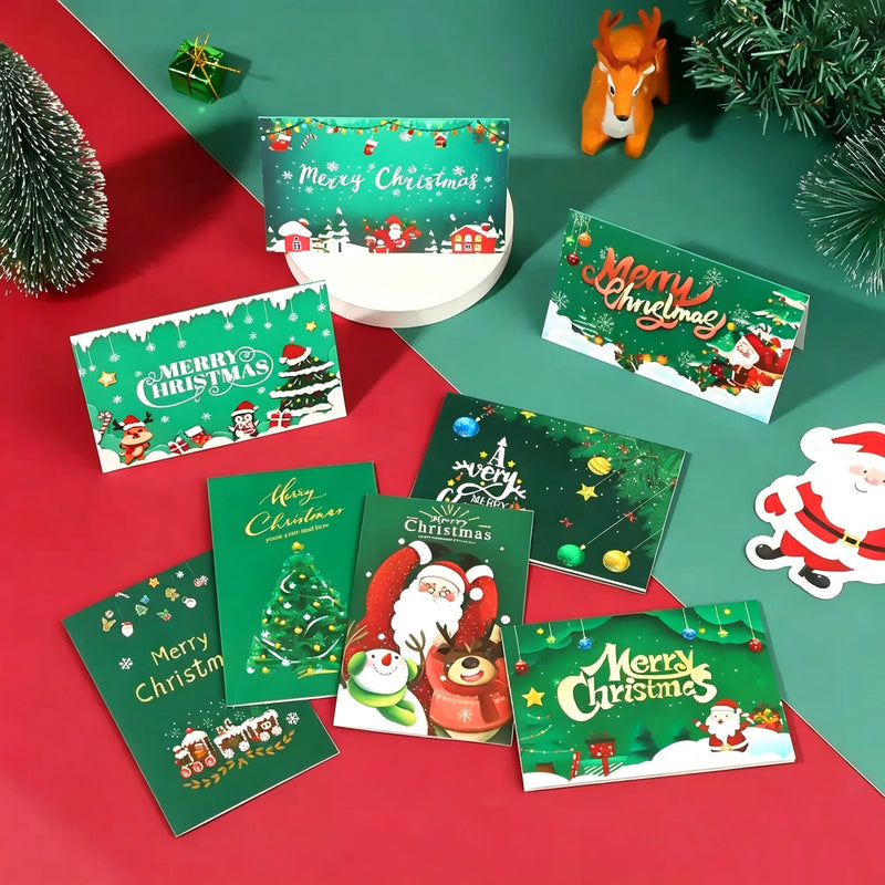 Merry Christmas Greeting Card Handwritten Blessing Card For Christmas Eve New Year Gift Card Flower Gift Accessory Holiday Party