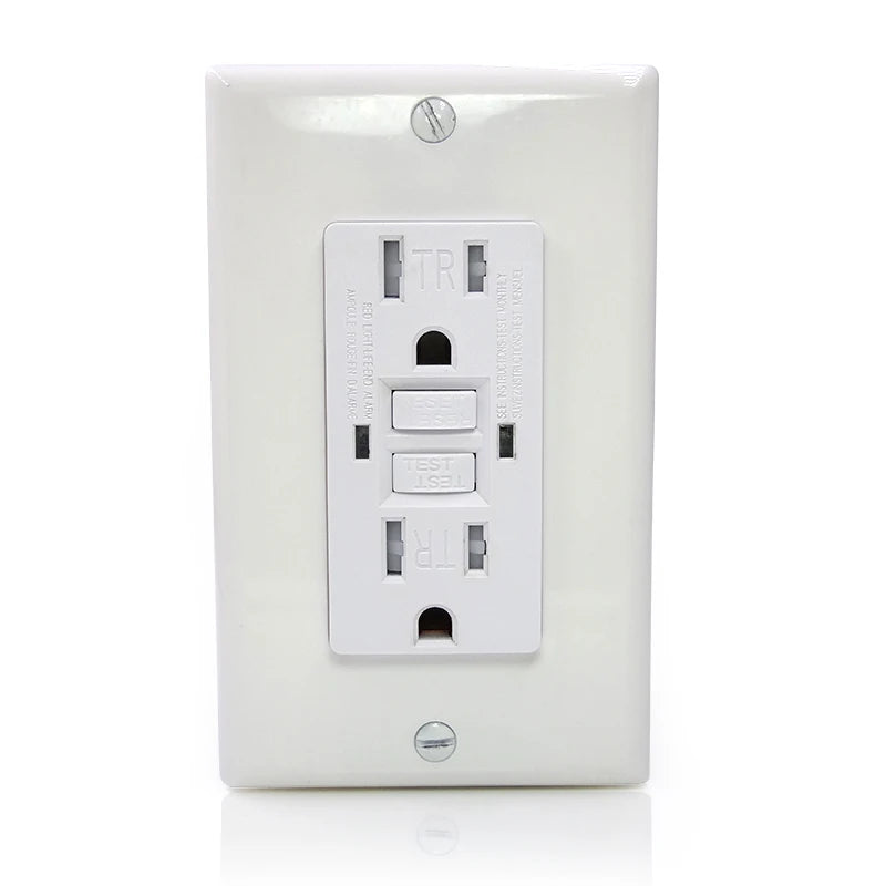 Us Standard 20amp Wall socket with 4AUSB port,American 15amp socket with power leakage protection,TypeC Smart 4.8A Fast Charging