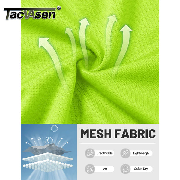 TACVASEN Men's Mesh Running 3" Shorts Quick Dry Lightweight Athletic Workout Gym Shorts Zipper Pockets Shorts Outdoor Fitness
