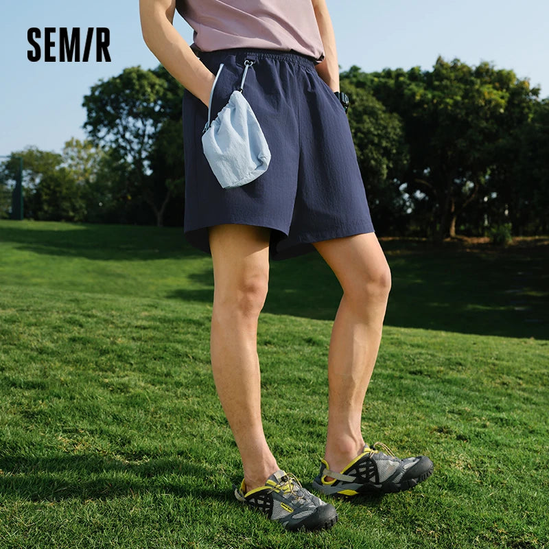Semir Men Pants Casual Foldable Vacation Style Colorful Color Block Loose Beach Shorts 2026 Summer Relaxed Daily Top