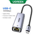 UGREEN USB C Ethernet Adapter 1000/100Mbps USB Lan RJ45 Thunderbolt 3 for Laptop Macbook Samsung iPad USB Ethernet Network Card USB-C Braided Cable CHINA
