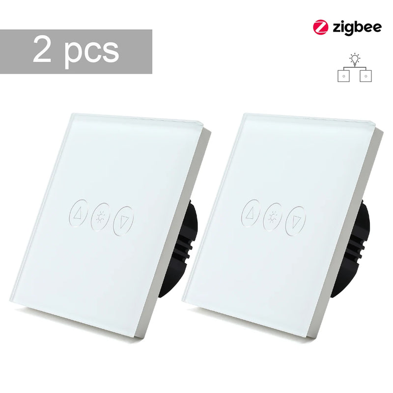 BSEED 2Packs Zigbee Dimmer Light Switches Smart Dimmable Switch Multi-Control Support Tuya Smart Life Alexa Voice Control