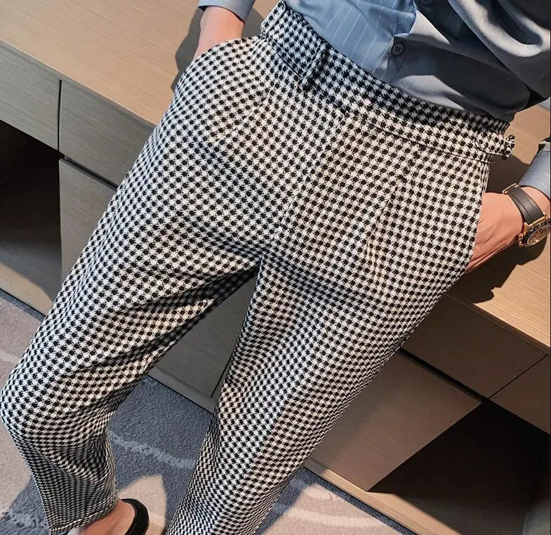 2026 Men's Winter Woolen Office Suit Pants, Slim British Style Wool Business Formal Dress Trousers, Asian Size 29-36, 2025 New