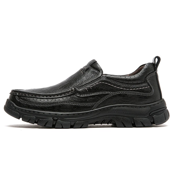 Mens Slip On Leather Shoes Men Outdoor Casual Shoes Oxfords Handmade Shoes 38-46 Dropshipping