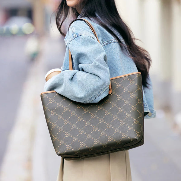 Semir Bag Women Tote Bag 2025 New Large Capacity Commuter Shoulder Bag Color Block Monogram Handbag Fashion Trend