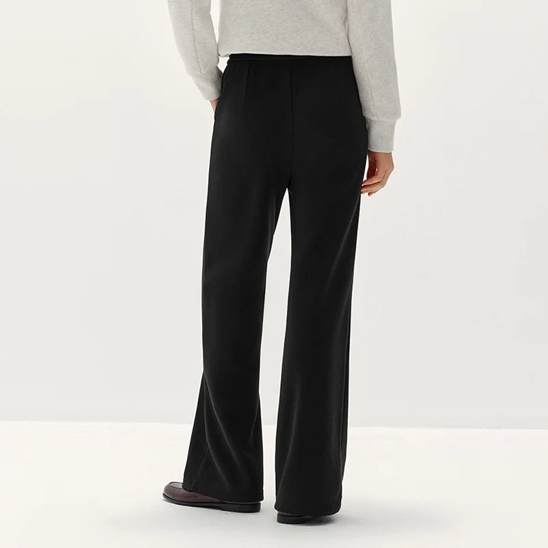 Semir Women Pants Wool Look Fabric Flared Leg Solid Color 2026 Winter Full Length Urban Casual Style Comfort Fit Everyday Style
