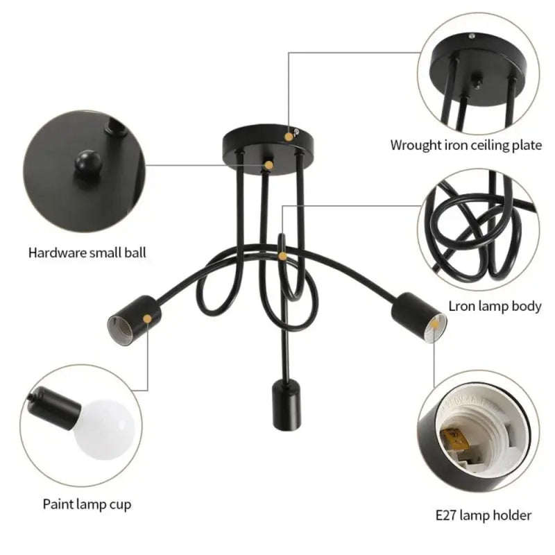 LED Ceiling Chandelier E27 Living Room Bedroom Chandelier light Restaurant Decor Chandeliers kitchen Indoor Lighting Fixtures