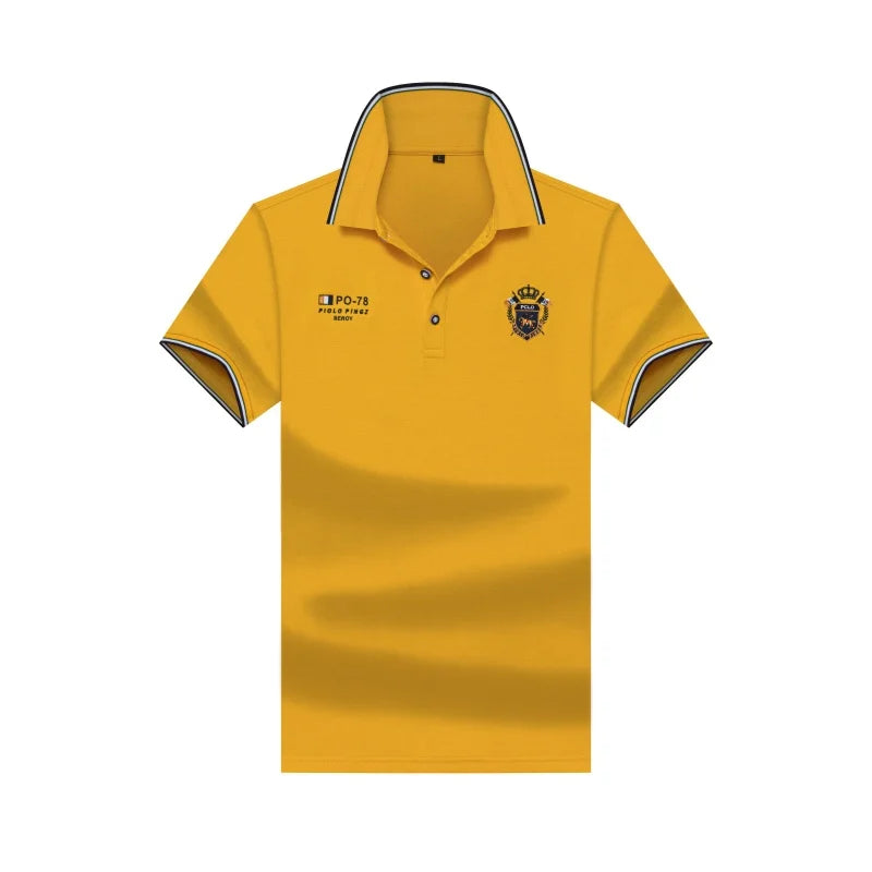 High Quality Man Short-Sleeved Polo Shirt Lapel Button Embroidery Summer Hot-Selling Polo Shirt Business Casual Men's Clothing