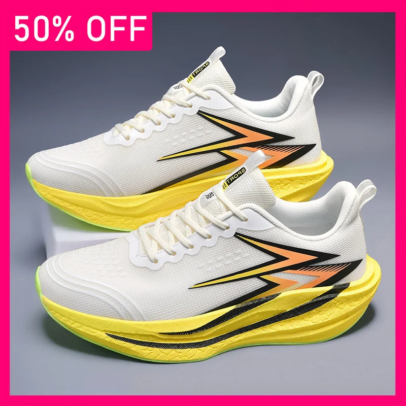 Unisex Sports Shoes Professional Running Anti Slip Thick Soled Training Shoes New Marathon Sports Breathable Light Running Shoes