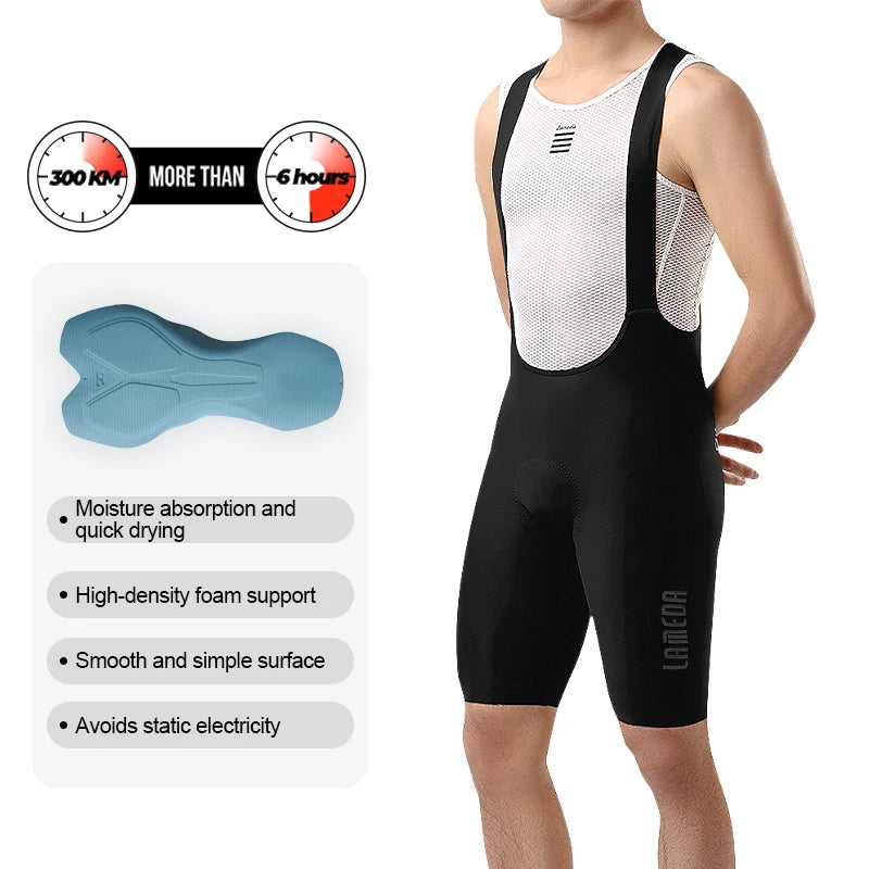 Summer Men's Cycling Bike Bib Shorts Padded Gel Biking Bicycle Tights Trousers for Men Mountain MTB Road Bike Pants Long Travel