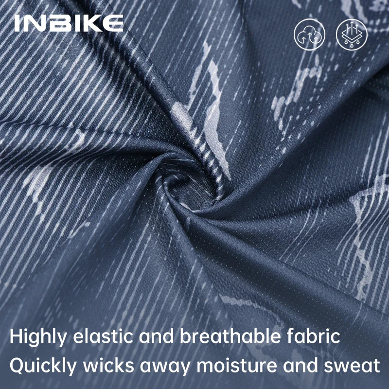 INBIKE Pro Road Cycling Jersey Bib Shorts Set Men's Short Sleeve Race Suit High-Elastic Quick-Dry Fabric Biking Clothing for Men