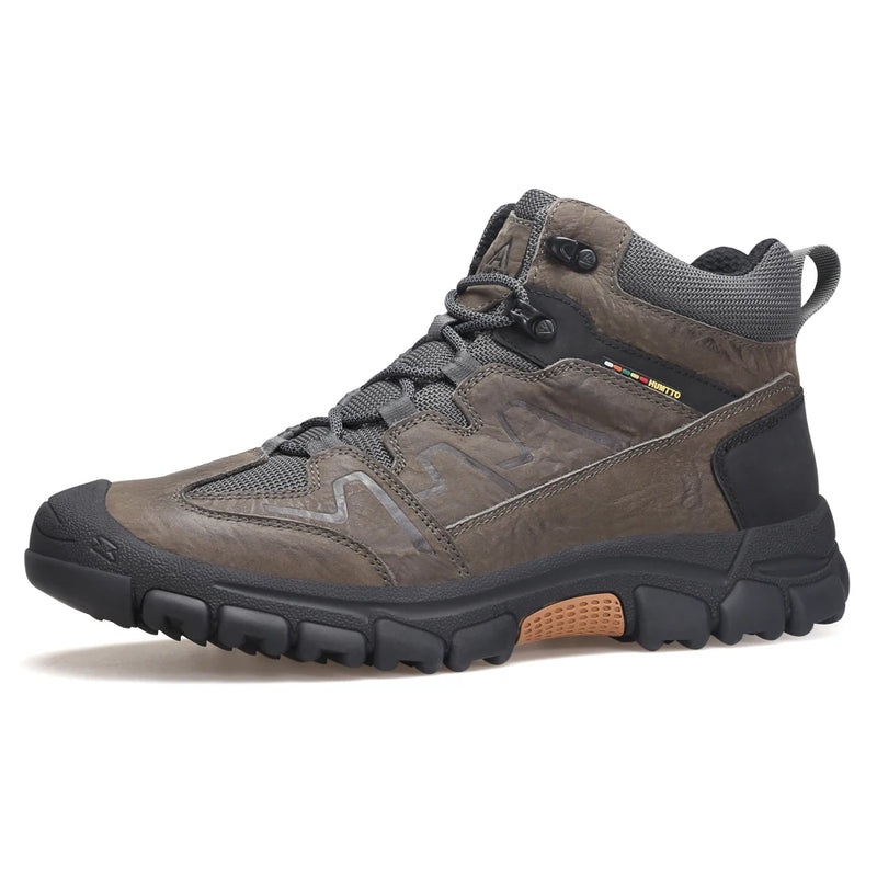HUMTTO Winter Warm Wool Hiking Shoes Leather Outdoor Trekking Boots for Men Luxury Designer Climbing Sneakers Mens Ankle Boots