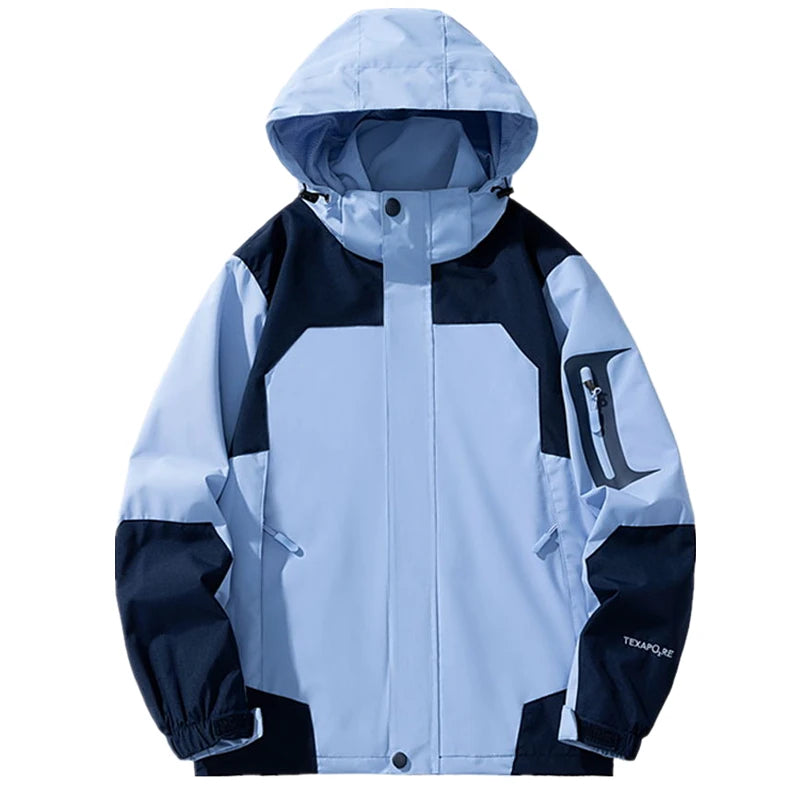 2026 Men's Long-Sleeved Hooded Jacket, Casual Waterproof Coat, Black, Green, Blue, Pink, Khaki Color, Autumn, New, Fashion