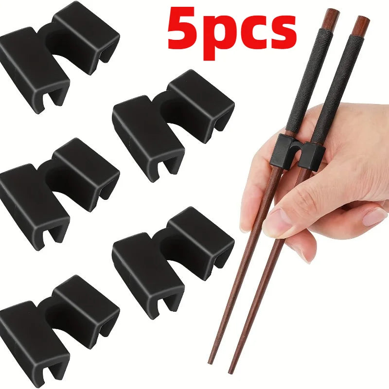 5/10pcs Reusable Chopsticks HelpersTraining Chopstick Hinges Connector Training Chopstick For Adults and Learner.chopsticks clip
