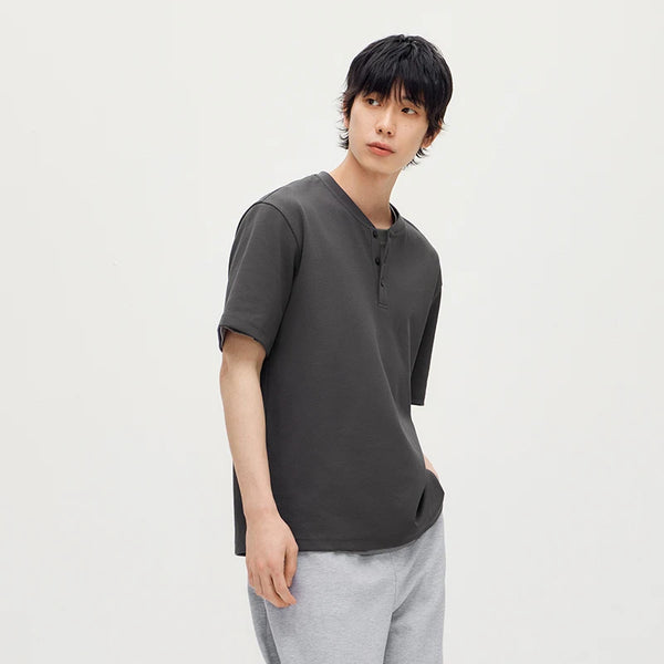អាវយឺតបុរស Semir ក Henry ពាក់កណ្ដាលអាវ ត្រជាក់ មានអារម្មណ៍ស្រួល ស្រួលដកដង្ហើម អាវប៉ាក់រឹង រដូវក្ដៅ 2026 ធម្មតា