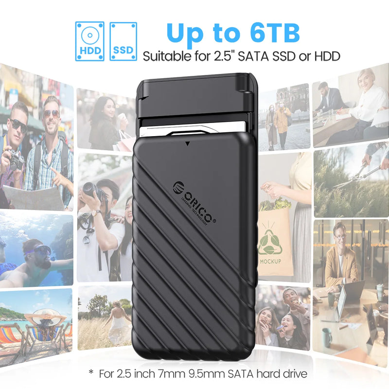ORICO MicroB USB3.0 2.5" External Storage HDD Case SATA 5Gbps HDD SSD Hard Drive Enclosure Support UASP for PC Laptop