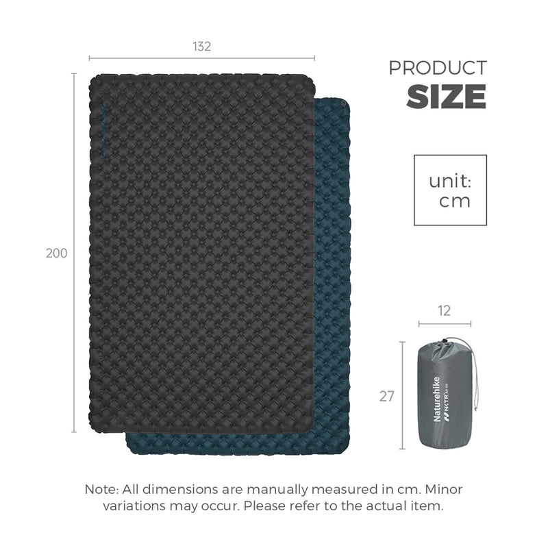 Naturehike 2026 Latest TuYe R3.2 20D Nylon Ultra-Lightweight Two-Person Warm Inflatable Mattress for Outdoor Hiking and Camping