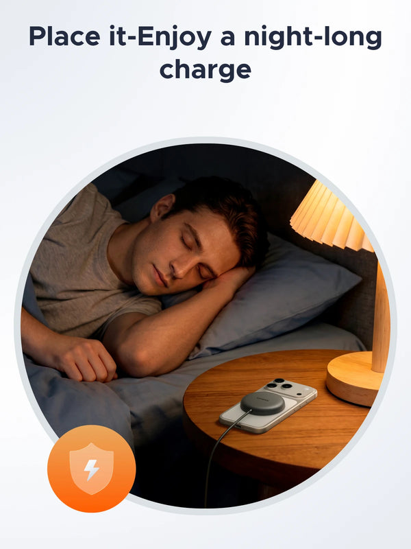 ឆ្នាំងសាកឥតខ្សែ UGREEN Qi2 15W សម្រាប់ iPhone 16 15 Pro Max ឆ្នាំងសាកឥតខ្សែប្រភេទ Magnetic Induction Charger Pad សាកថ្មលឿនឥតខ្សែ