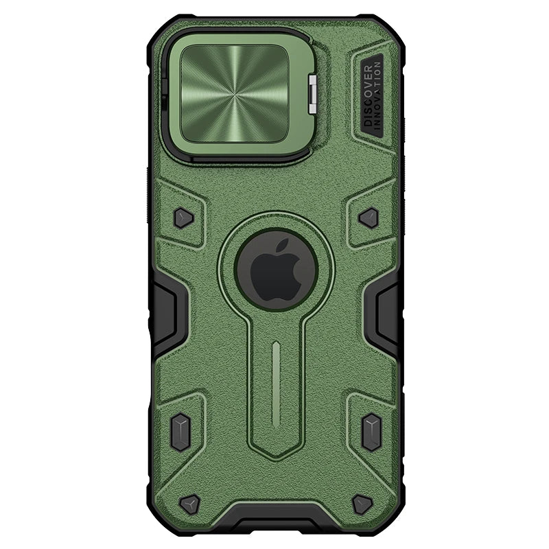 Nillkin For iPhone 16 Pro Max Magsafe Case Armor Prop Lens Holder Anti Shockproof Back Cover for iPhone 16 Pro Max Magnetic Case