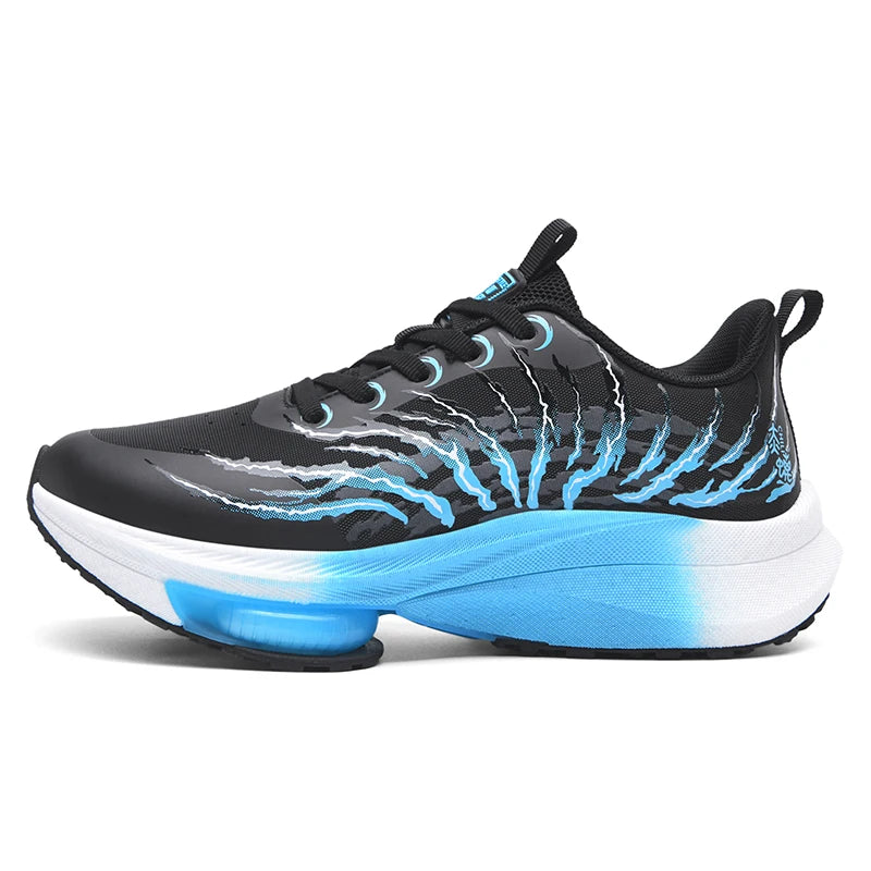 Unisex Sports Shoes Breathable Thick Sole Shock Absorption Professional Running Training Shoes Fashionable Lace Up Sports Shoes