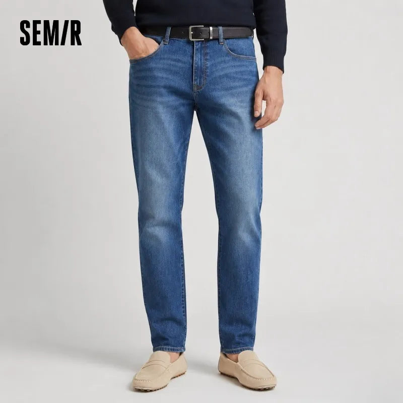 Semir Men Jeans Vintage 2026 Washed Stretch Straight Urban Casual Everyday Style Soft Comfortable Daily Wear Trendy Versatile