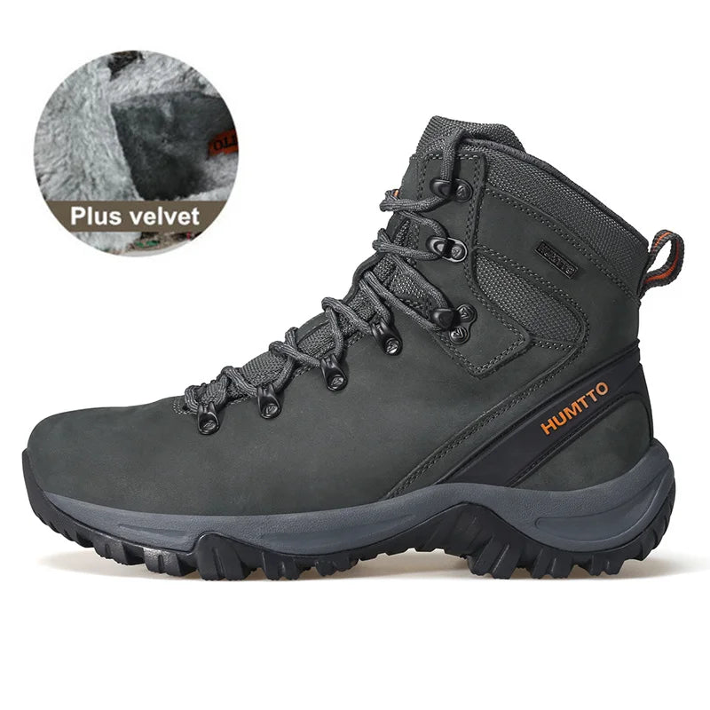 HUMTTO Winter Shoes for Men Waterproof Hiking Shoes Sports Climbing Trekking Boots Mens Luxury Designer Outdoor Sneakers Male