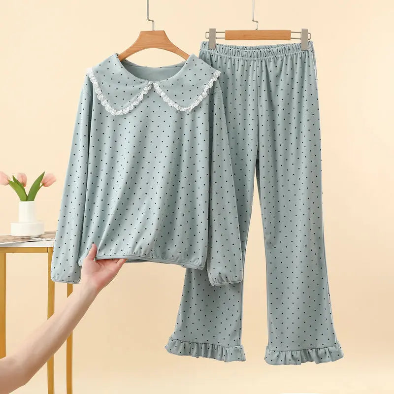 Women's Pajamas Pijama Home Wear 2 Pieces Set for Woman Pyjamas 2026 Spring Autumn Nightwear for Ladies Long Sleeve Sleepwear
