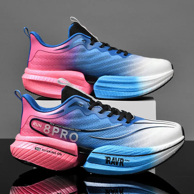 Unisex Running Shoes Professional Cushioning Breathable Mesh Wear-resistant Marathon Training Sports Tennis Shoes for Men Women