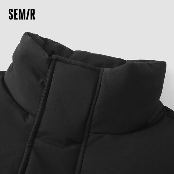 អាវក្រៅ Semir សម្រាប់បុរស កអាវក្រាស់បោះពុម្ពលើរោមចៀម រលុង 2026 សម្រាប់ទីក្រុង ធម្មតា កក់ក្តៅ រចនាប័ទ្មគូស្នេហ៍ សម្រាប់រាល់ថ្ងៃ