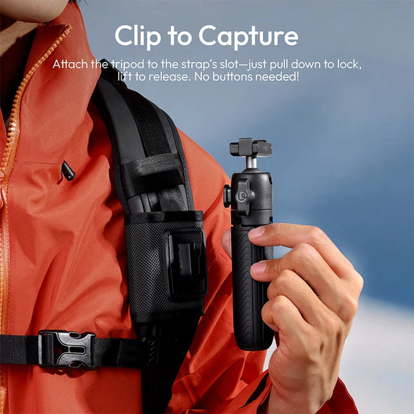 ជើងទម្រ Ulanzi MT66 ClipMate Mini Tripod Stand Seflie Stick សម្រាប់កាមេរ៉ា Insta 360 Dji Action ជាមួយក្បាលបាល់ 360° ទម្ងន់អតិបរមា 1kg