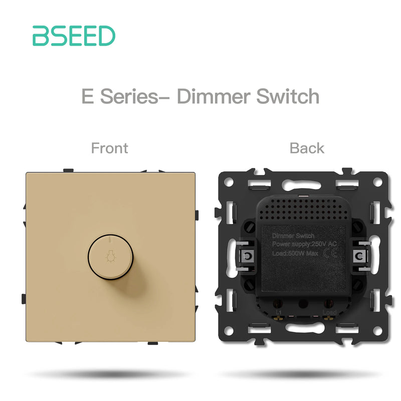 BSEED E Series Button Light Switch 1/2Gang 1/2Way USB Type-C Socket Module Part Internet TV Socket DIY Part 80mm Plastic Frame