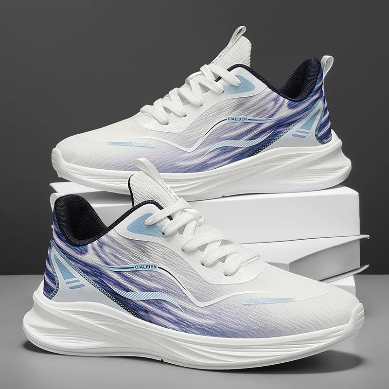 Men's breathable mesh sneakers summer soft-sole anti-slip casual running shoes fashion students lightweight speed sports shoes