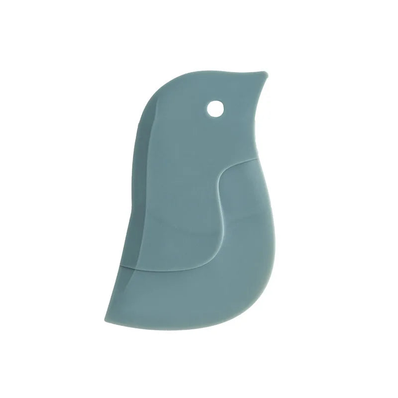1pc Cute Penguin Soft Scraper,Multi-functional Kitchen Scraper Grease Board Scraper Baking Kitchen Practical Cleaning Tool.