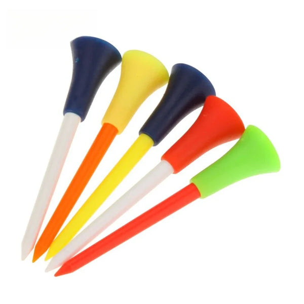 83mm Golf Tees 50pcs Plastic Ball Seat Soft Rubber Cover SJT01