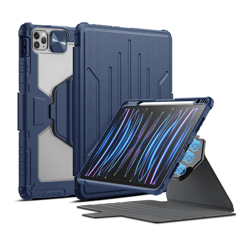 NILLKIN For iPad Pro 12.9 inch Case Magnetic Case For iPad Air 13 11 2024 for iPad 10th Generation Multifunctional Leather Case