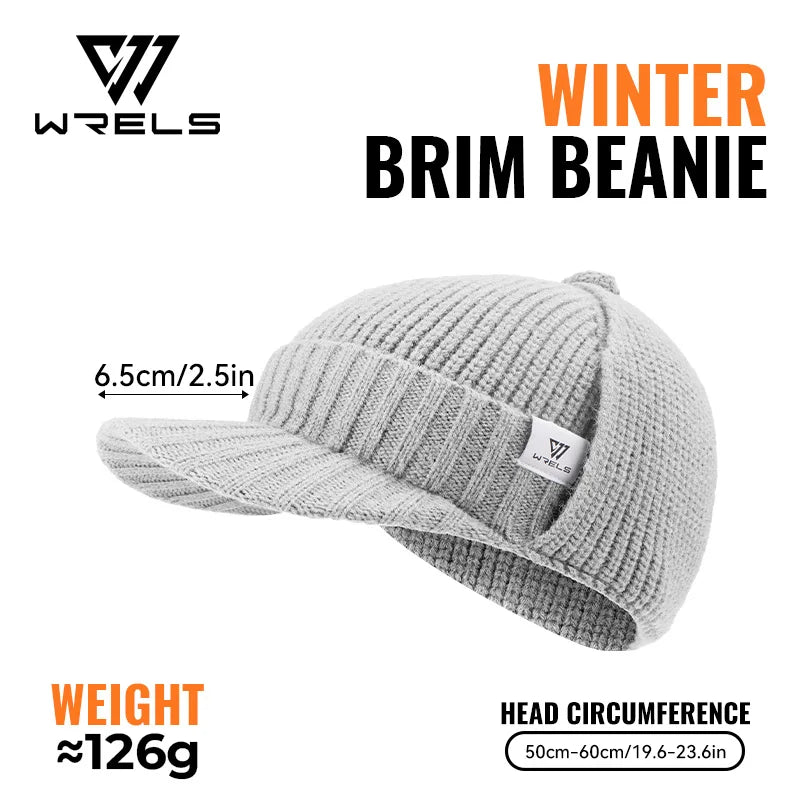 WRELS Winter Earflap Beanie Warm Knit Hat Fleece Lined Thermal Thickened Windproof Cold Weather Outdoor Ski Cycling