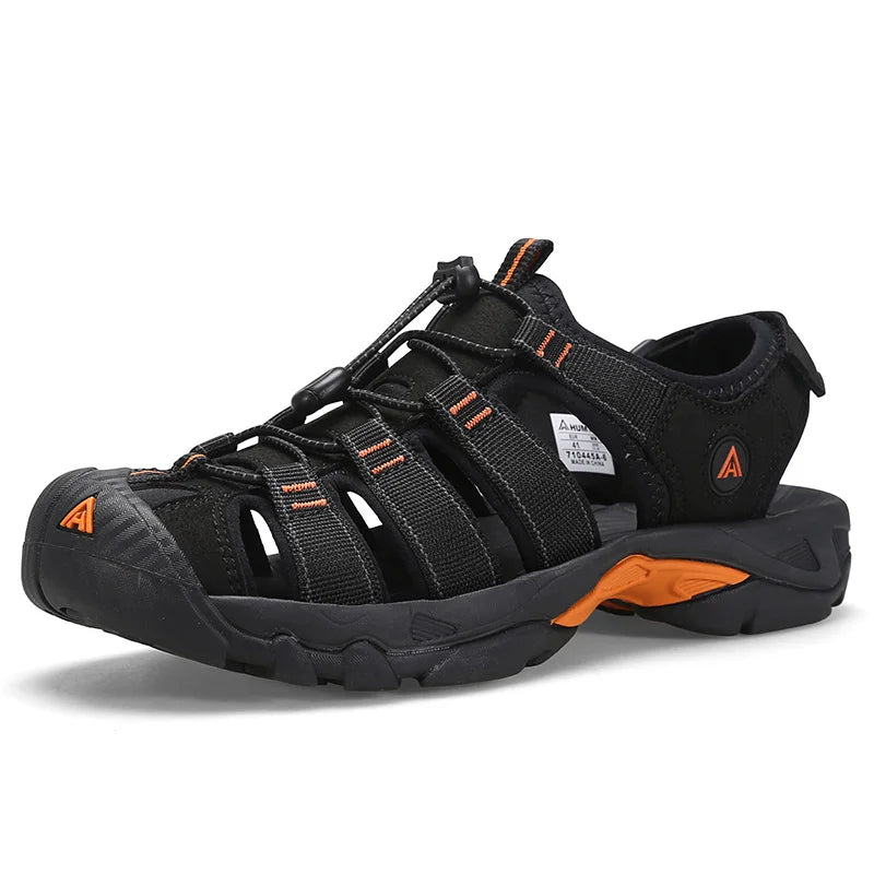 HUMTTO Summer Hiking Shoes Outdoor Sandals for Men Breathable Water Beach Mens Sandals Climbing Quick Dry Trekking Sneakers Man