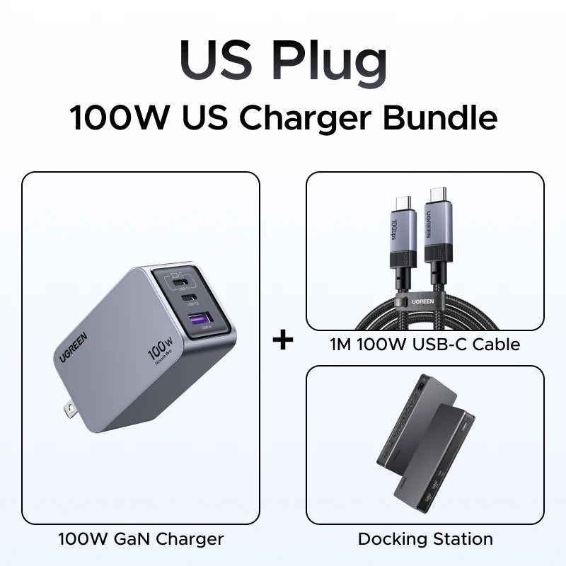 UGREEN DisplayLink Docking Station 2xDP 2xHDMI Dual 4K@60Hz for macOS Extend Screen AAB ABC Mode Windows 10Gbps PD100W RJ45 HUB