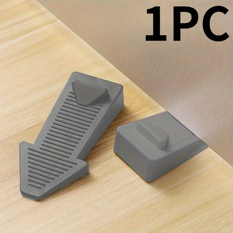 1/2pcs Heavy-Duty Plastic Door Stoppers for Bottom of Door on Floor, Stackable Adjustable,Prevents Drafts,Highquality Material ﻿
