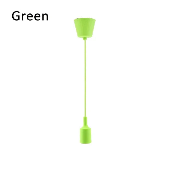 JOYINLED Silicone E27 Pendant Lamp Kit, Height Adjustable Hanging Light Cable with Ceiling Mount for Dining Table, Kids Room