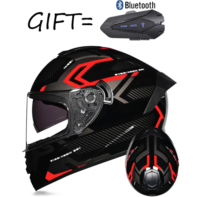 Gift Bluetooth Original Motorcycle Helmet Full face helmet Off Road Cascos para motos DOT  Certification Capacete Casco moto